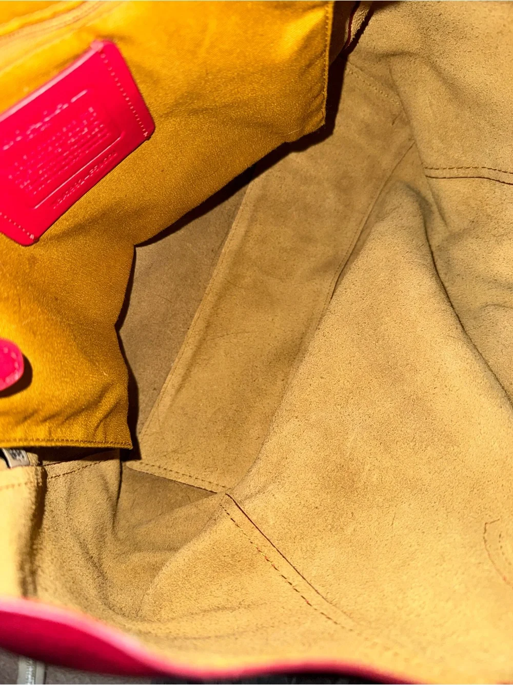 Coach Red Derby Leather Tote Bag - Picture 10 of 11
